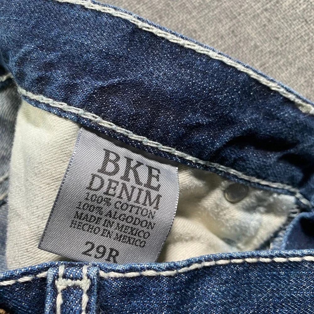BKE Carter Straight Mens Jeans Dark Wash Denim Size 29x30